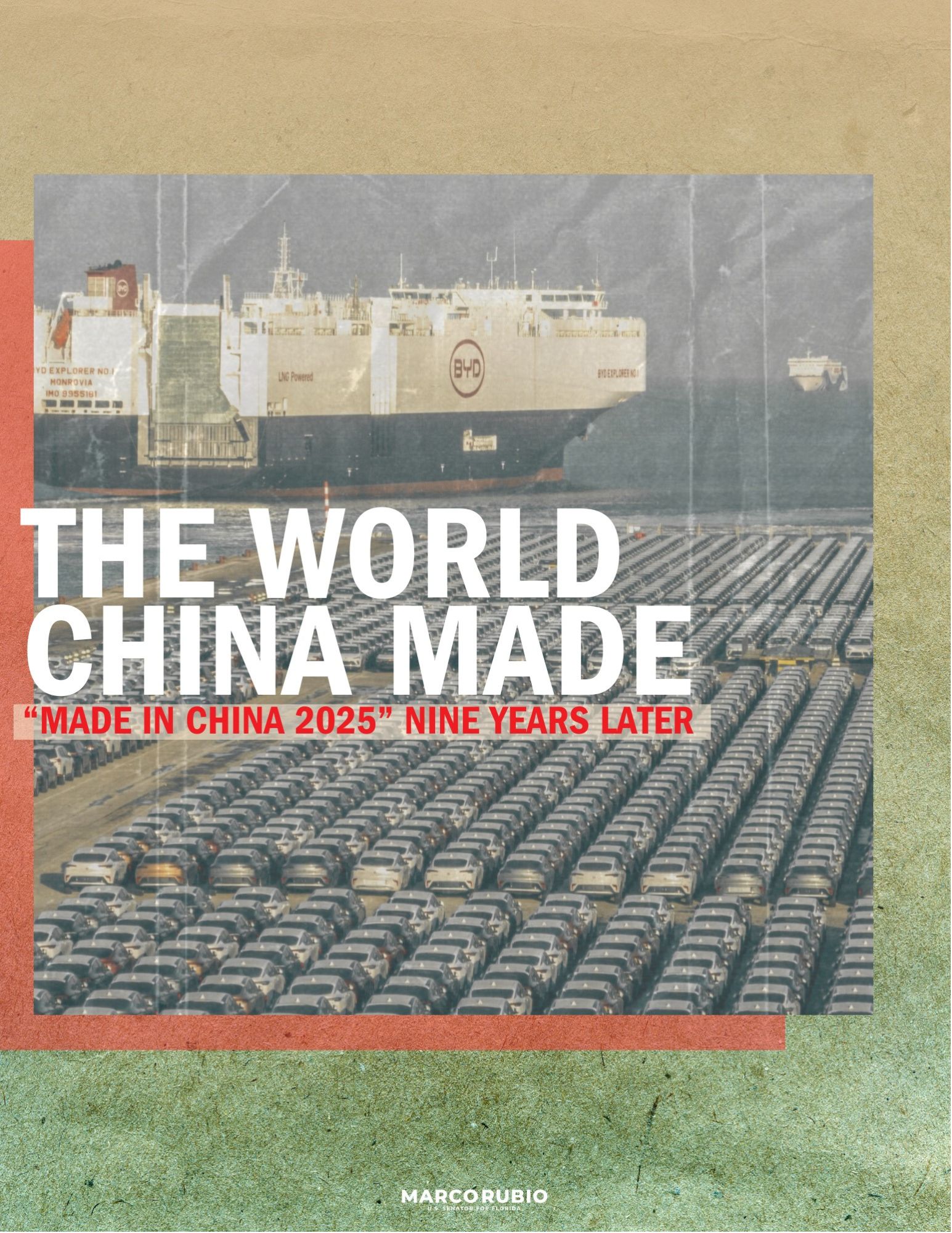 Rubio publishes report: “The world China created: 'Made in China 2025', nine years later”